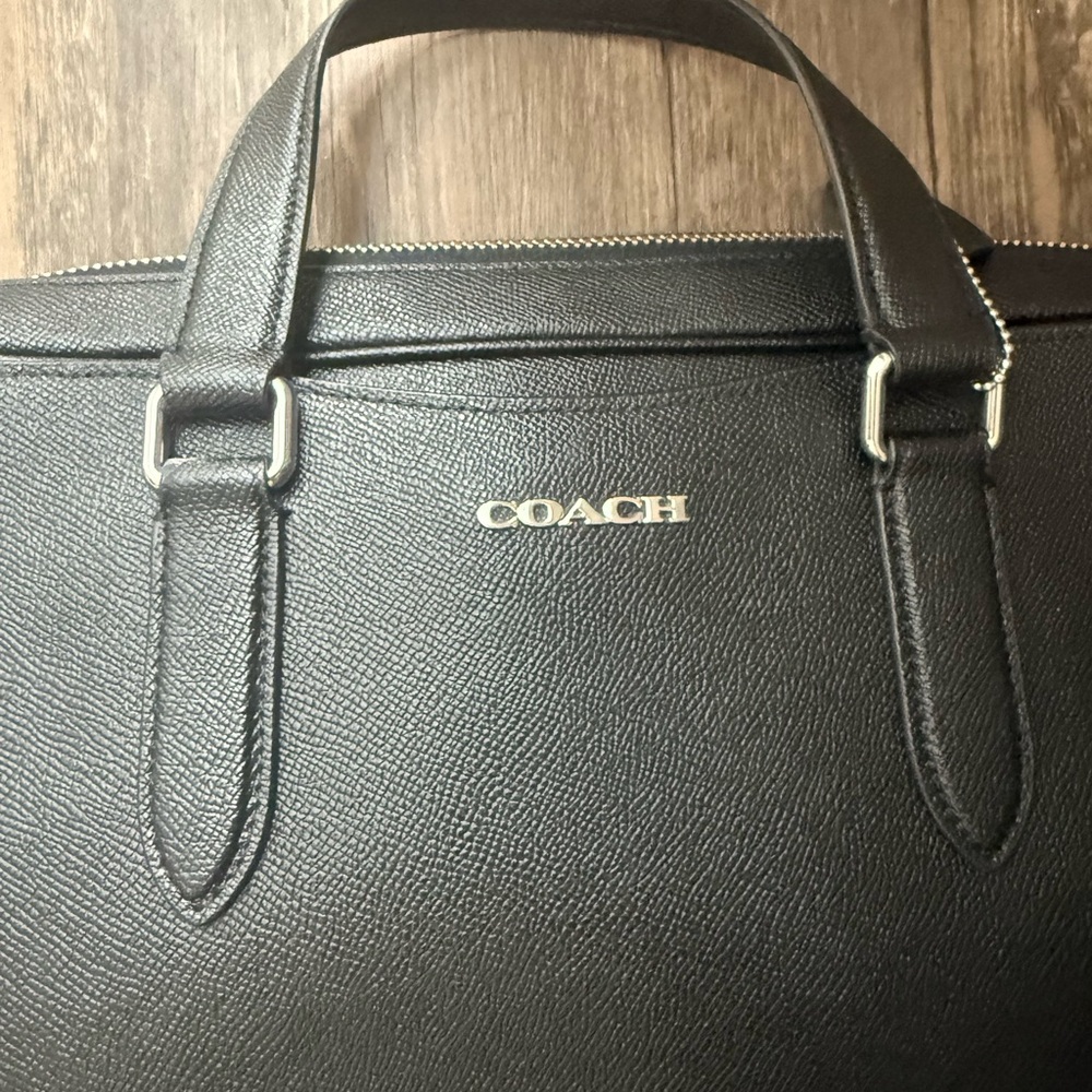 Coach Black Leather Briefcase - Picture 6 of 6